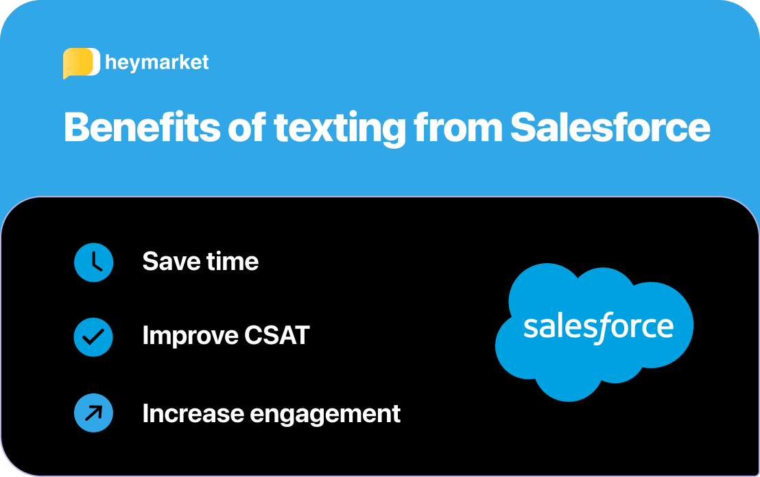 List of benefits of texting from Salesforce