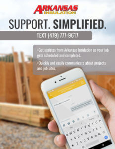 Arkansas Insulation texting flyer