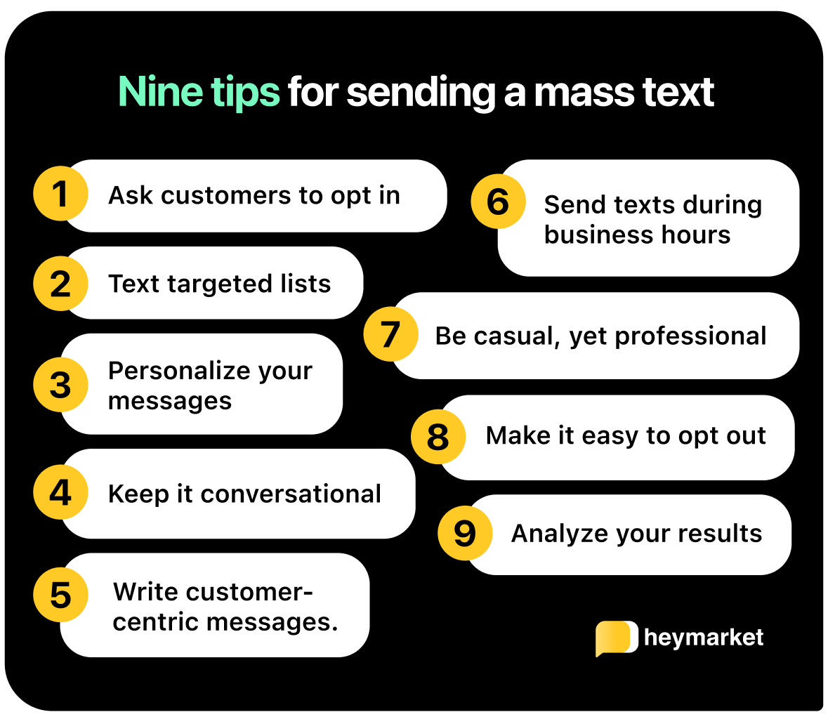 Tips for how to send a mass text