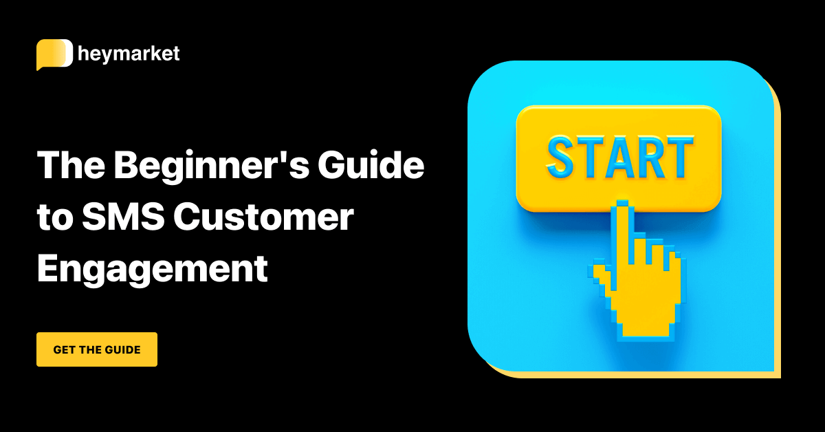 Ebook cover: Beginner's Guide to SMS Customer Engagement