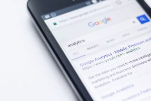 Google AdWords results on mobile phone