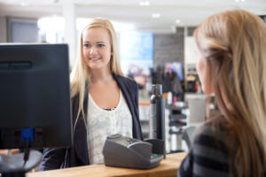 Payment at hair salon