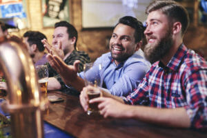 Men watching sports