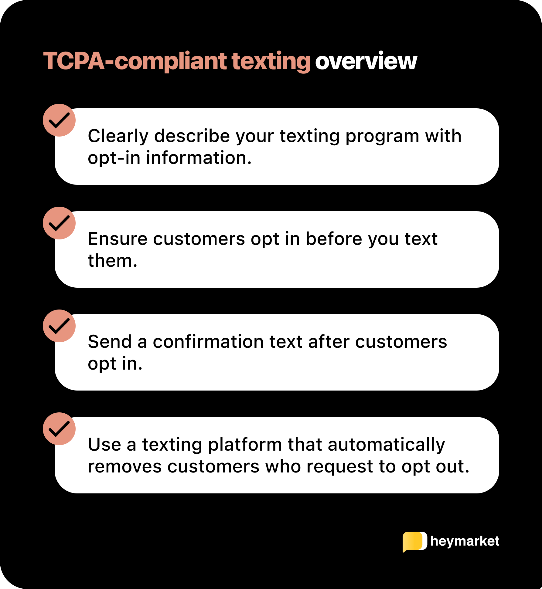 Summary of TCPA text messaging compliance