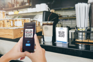 contactless payment in a store using a code