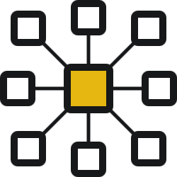 Logo illustrating network of business text messaging integrations