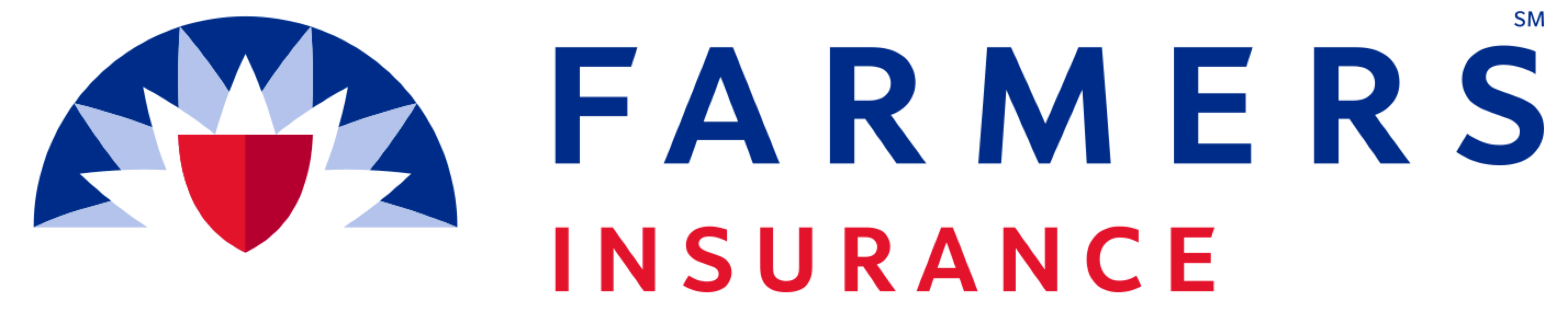 Logo: Red shield on left, text on right that says 'Farmers Insurance'