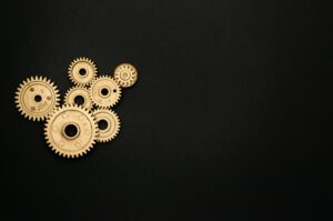 A group of cogs symbolizing automations for SMS customer service