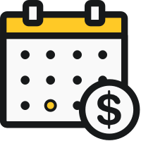 Calendar with dollar sign