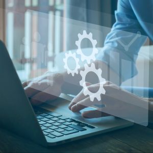 Hands on a keyboard leveraging a customer support automation