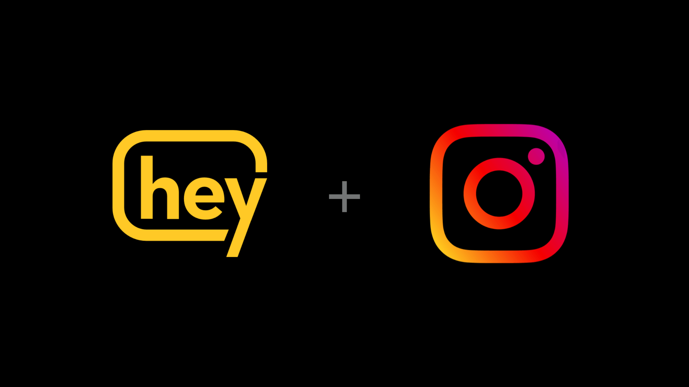 Heymarket and Instagram Logos, showing that Heymarket now supports Instagram Business Messaging