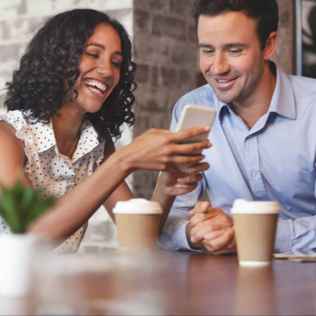 Business text messaging between two team members using HubSpot