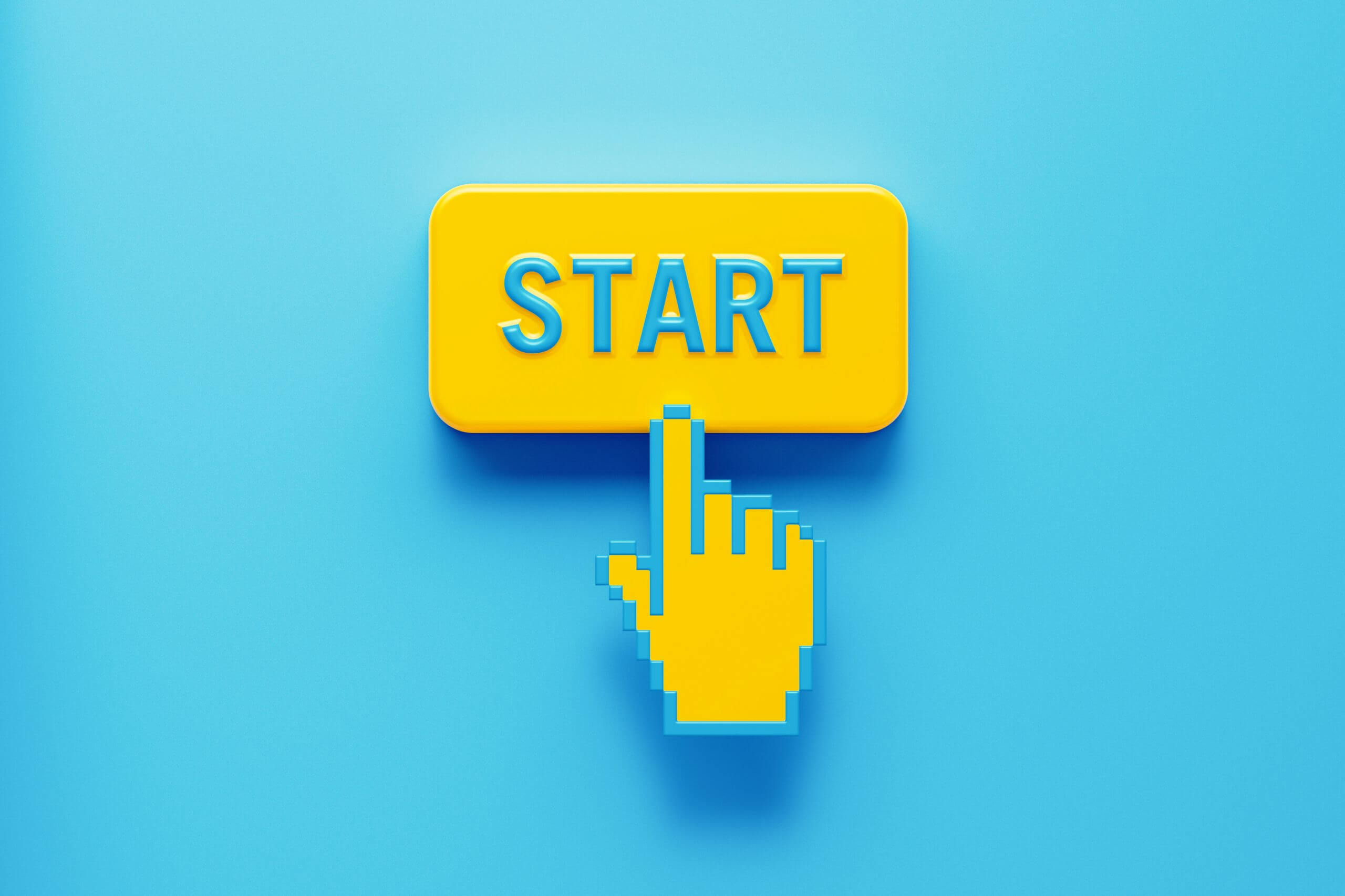 Start button to show getting started with SMS templates