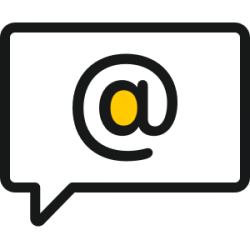 Icon showing how business text messaging app supports private comments