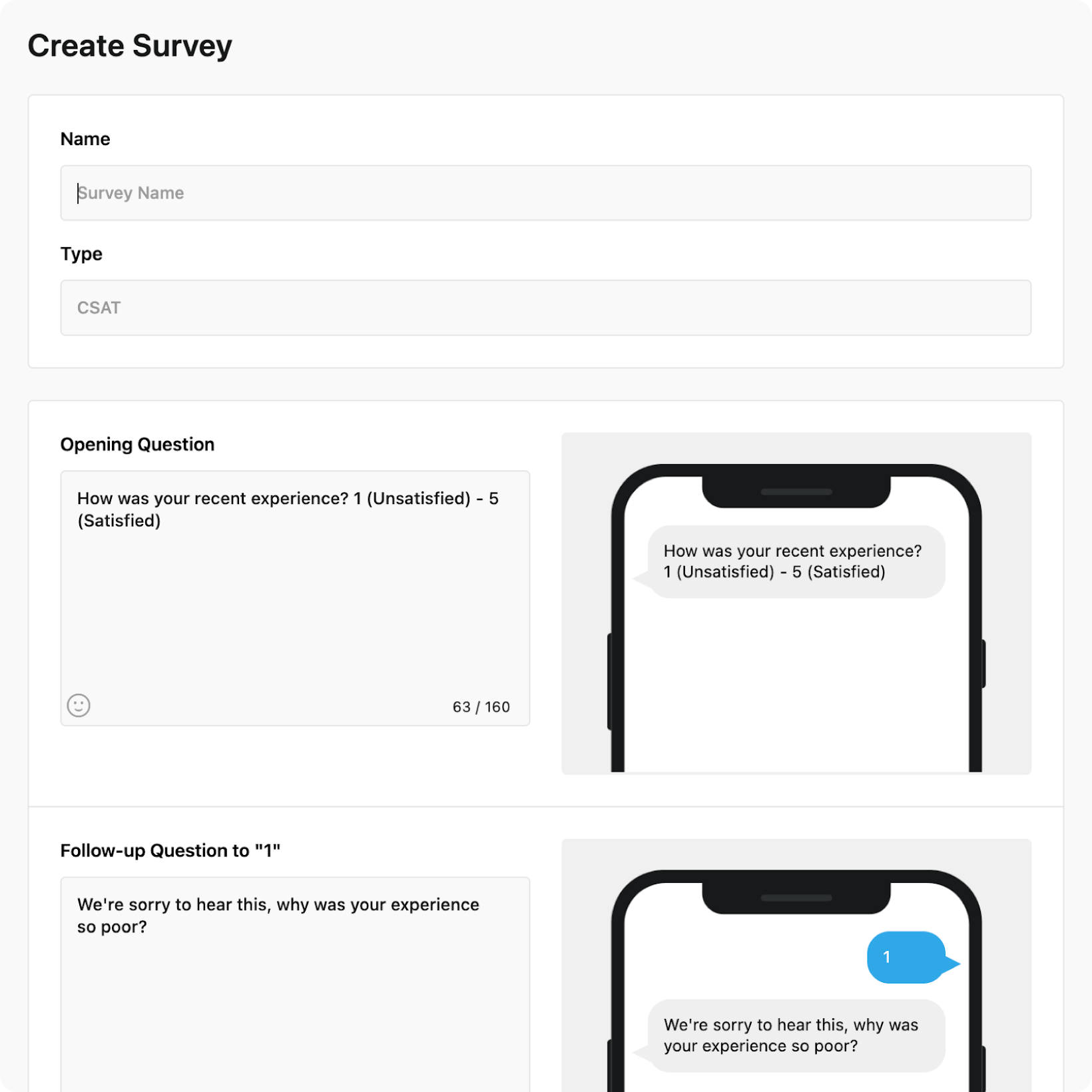 Building a chat-based SMS survey