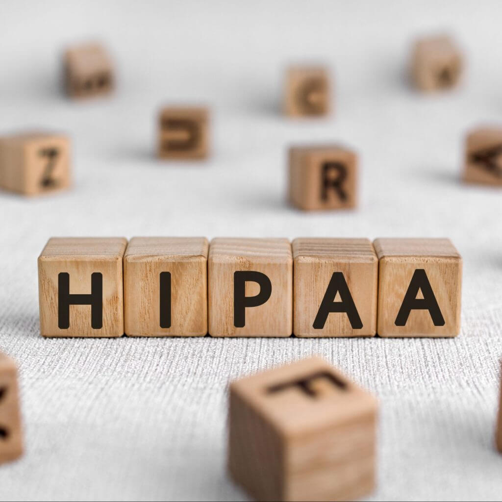 HIPAA spelled in building blocks to show HIPAA compliant texting