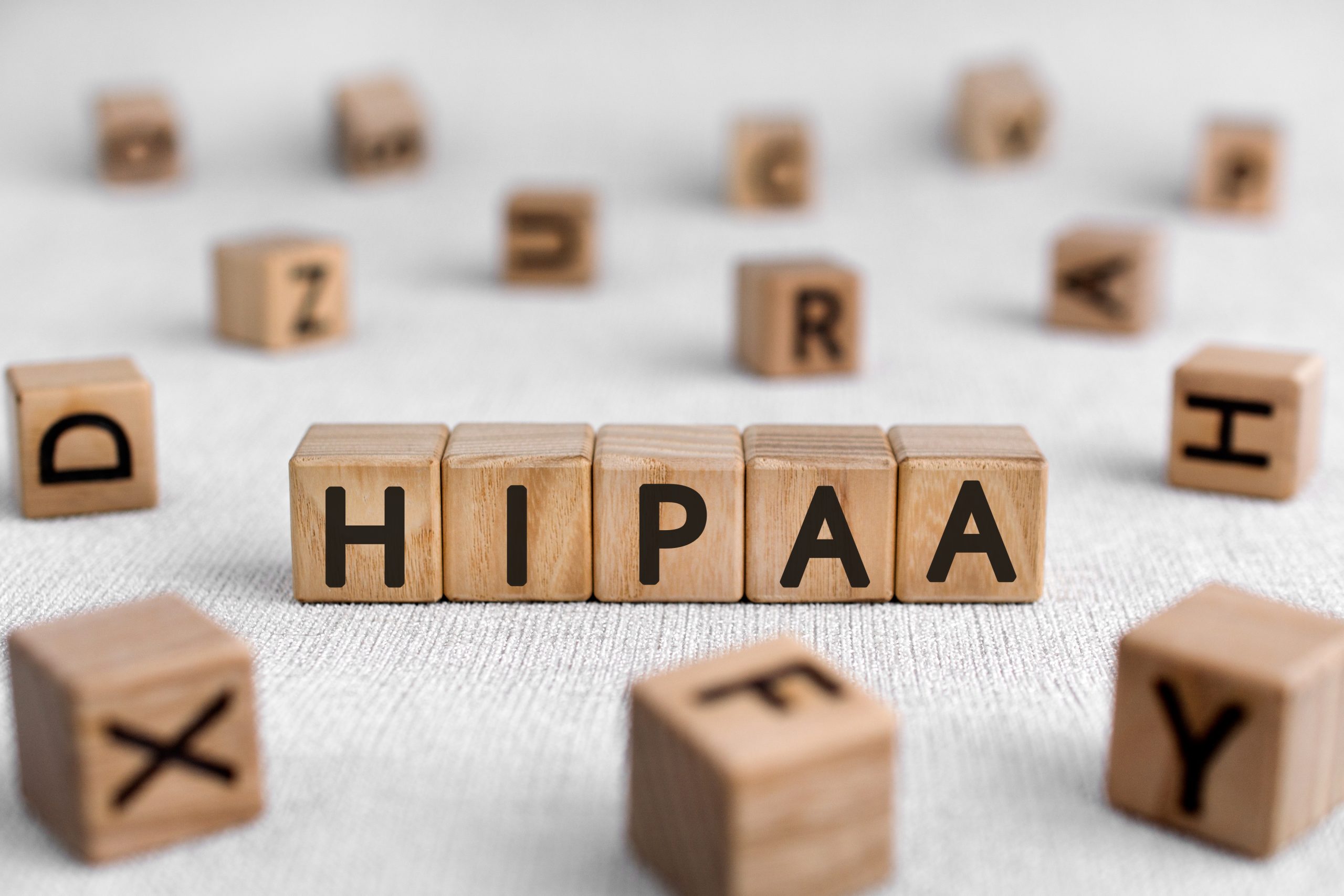 HIPAA spelled in building blocks to show HIPAA compliant texting
