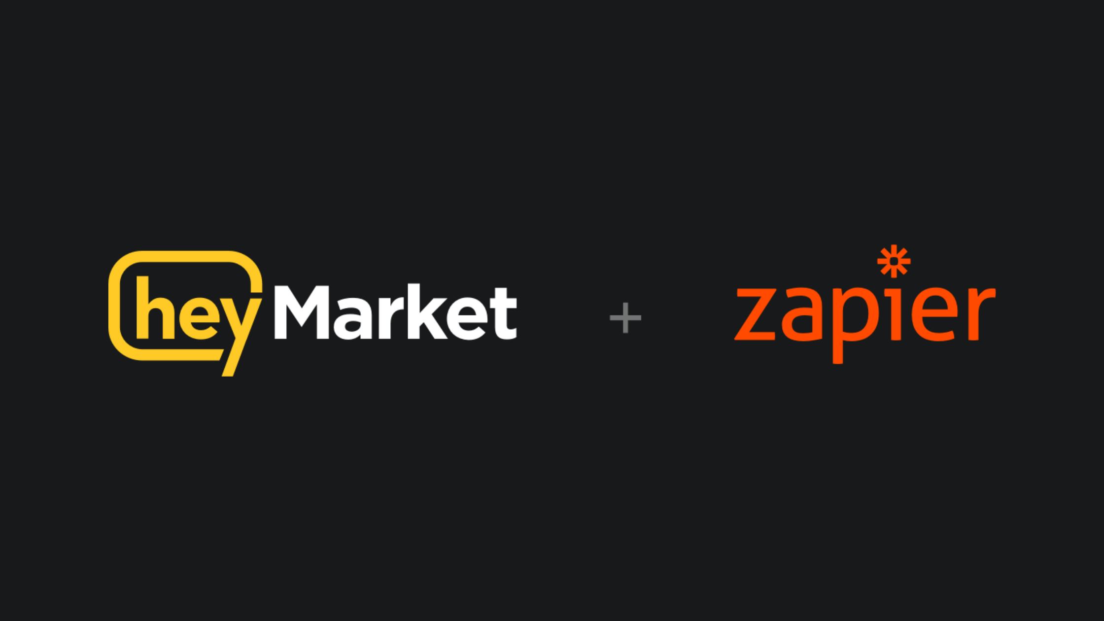 Heymarket and Zapier logos