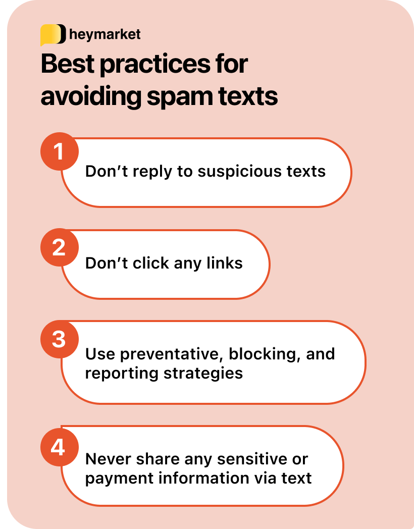 List of tips for avoiding spam text messages