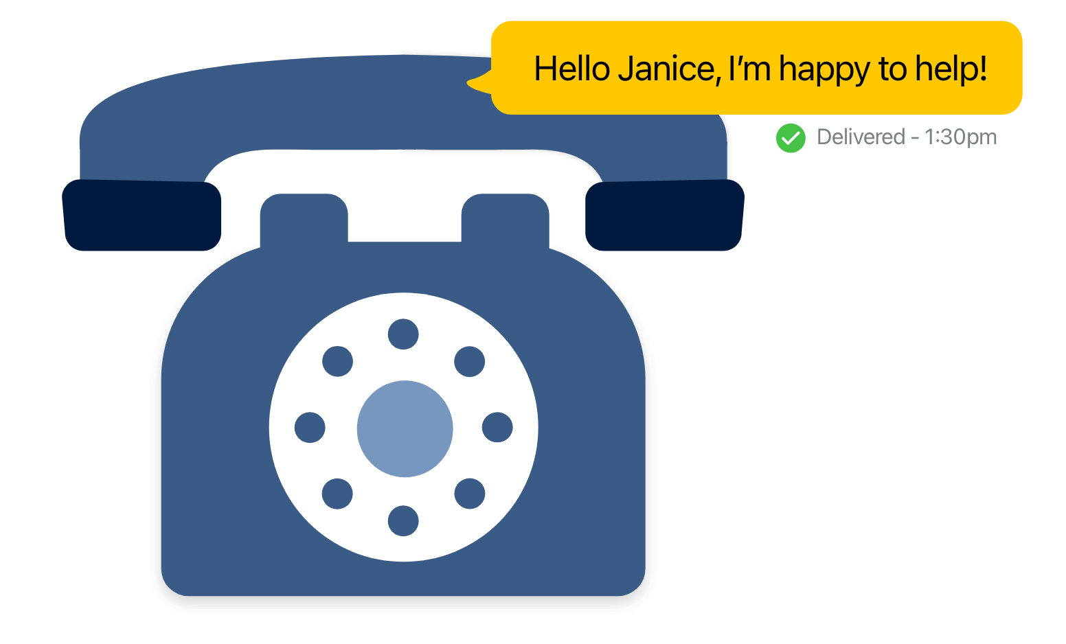 Add SMS to your landline to send and receive Salesforce text messages.