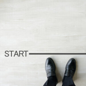Shoes on a start line