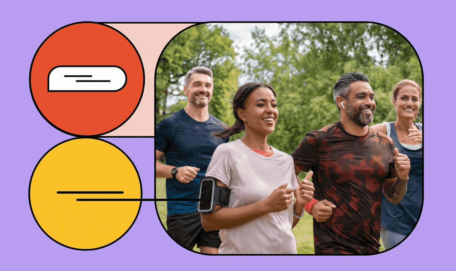 Group of GenXers jogging