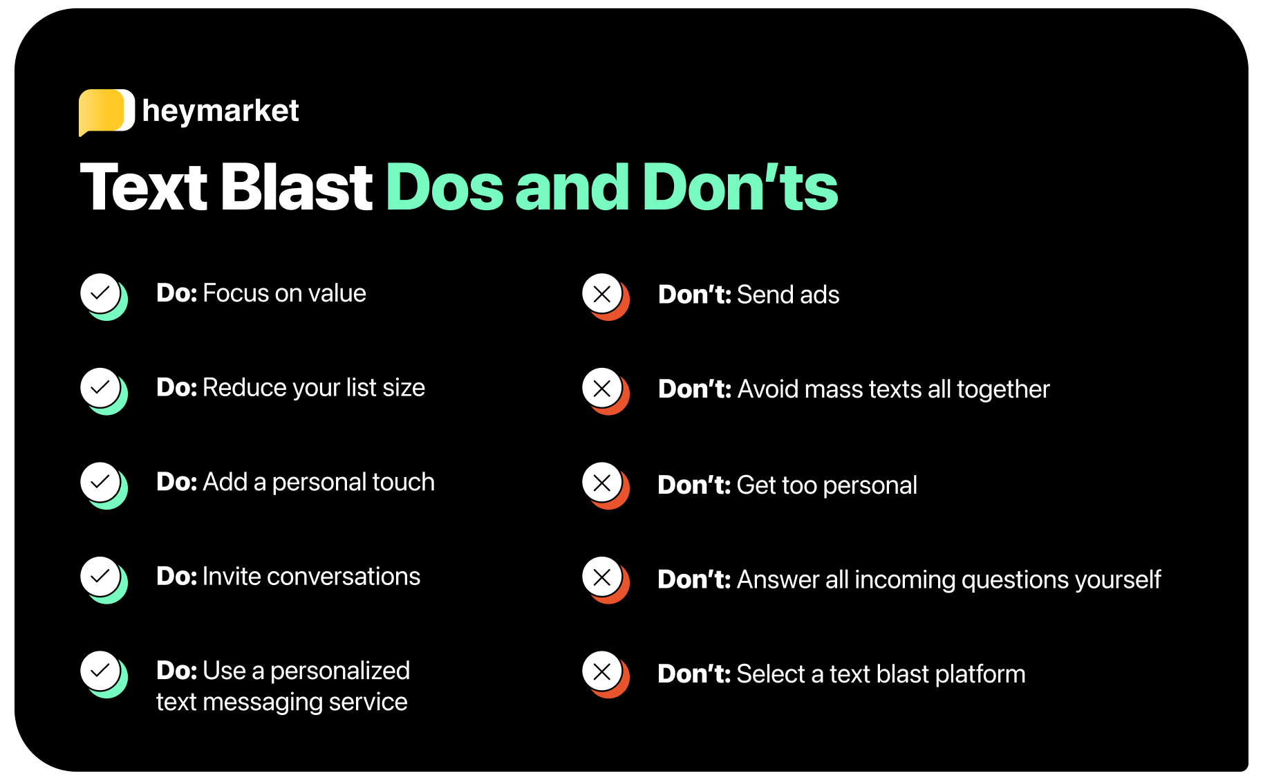 What to do and not do when sending an SMS blast