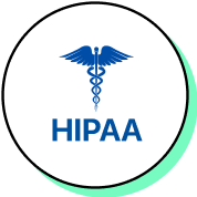HIPAA symbol to show HIPAA-compliant text messaging.