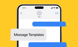 Blank text message template