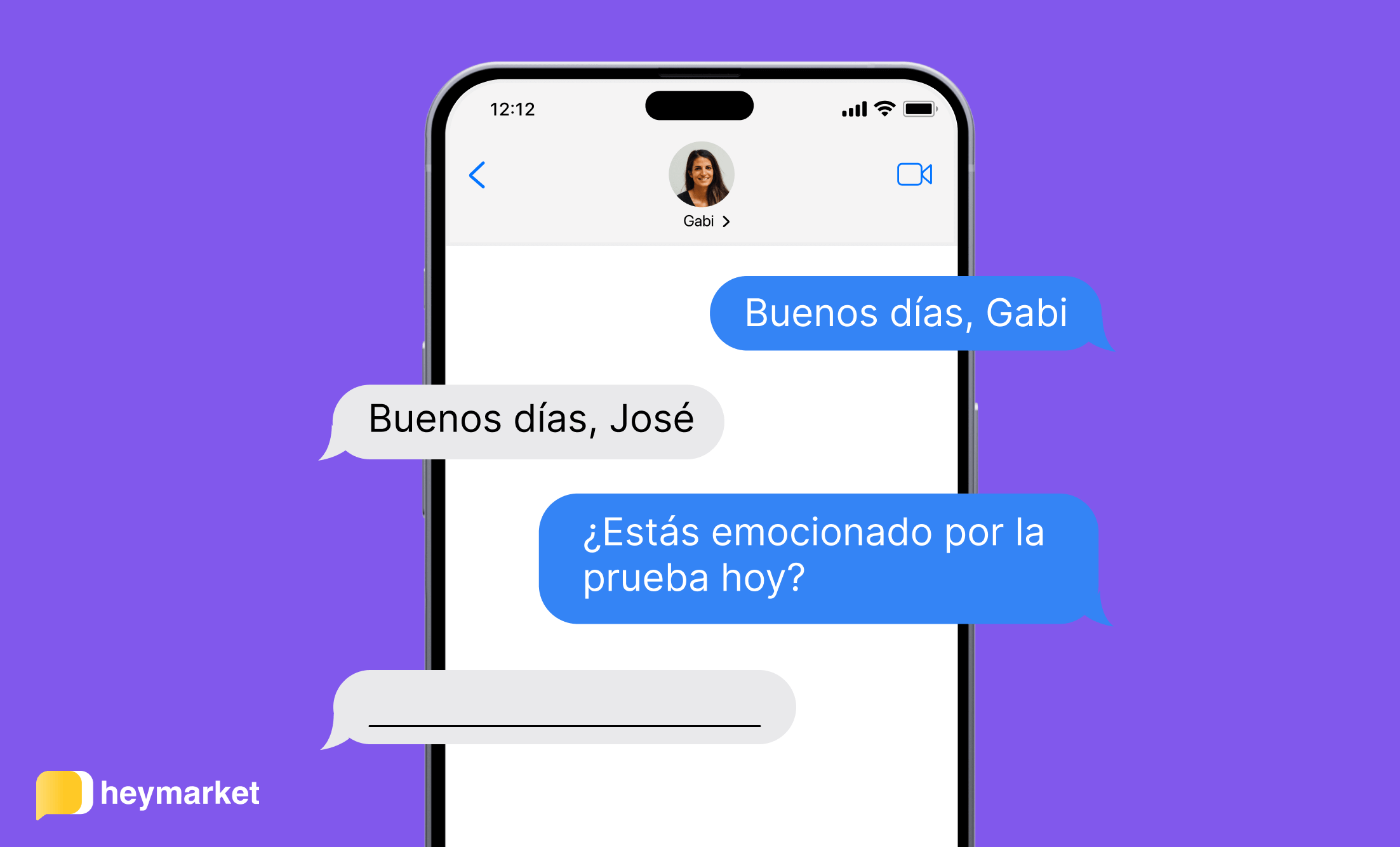 Text conversation used in Spanish language class