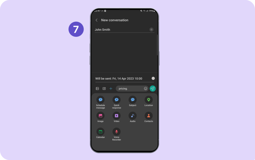 how to send text messages on android samsung