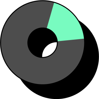 Pie chart representing 19%