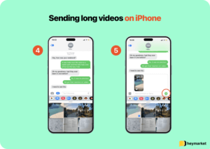 how to send a long video via text iphone