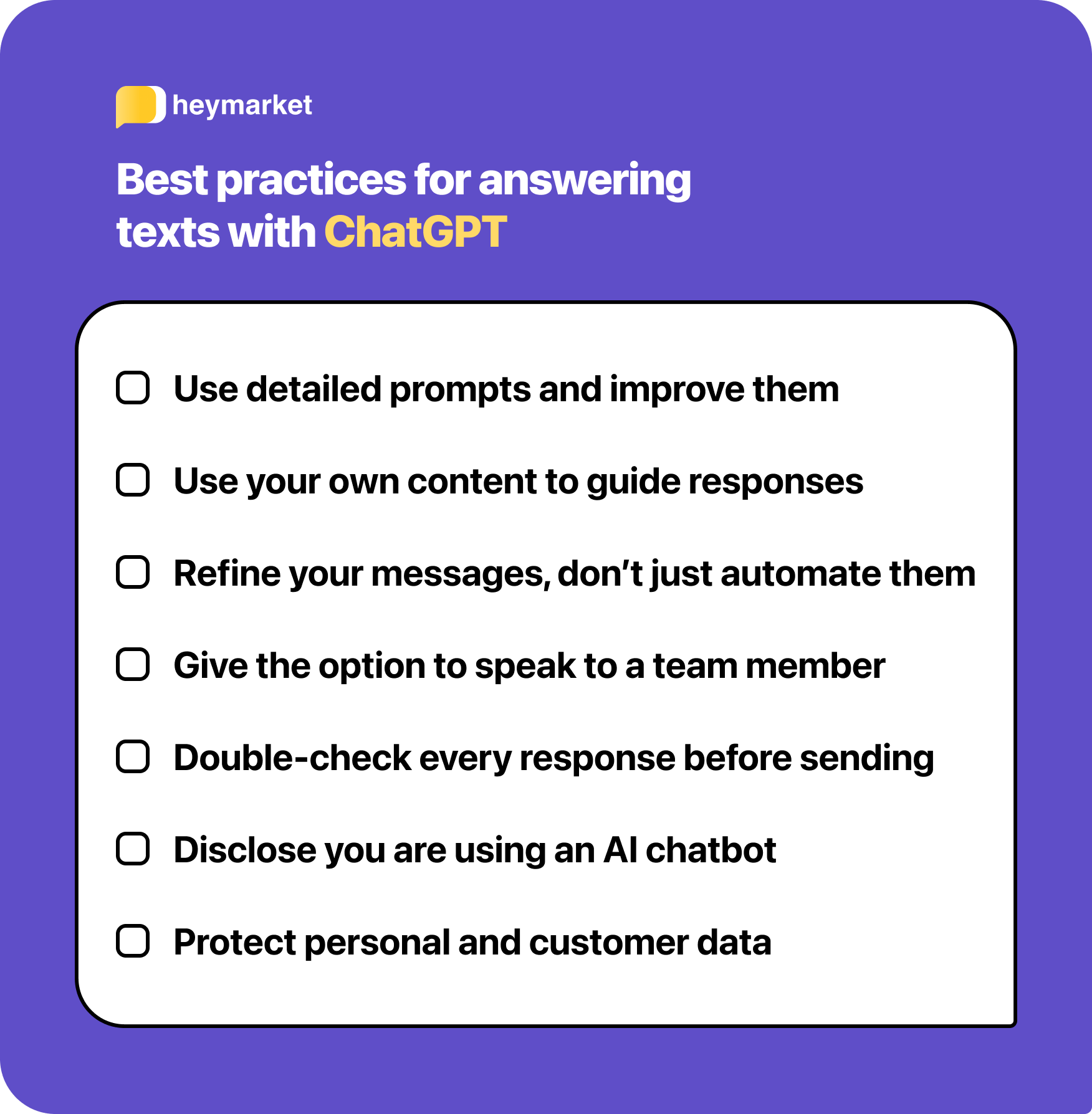 Tips for responding to texts with ChatGPT.