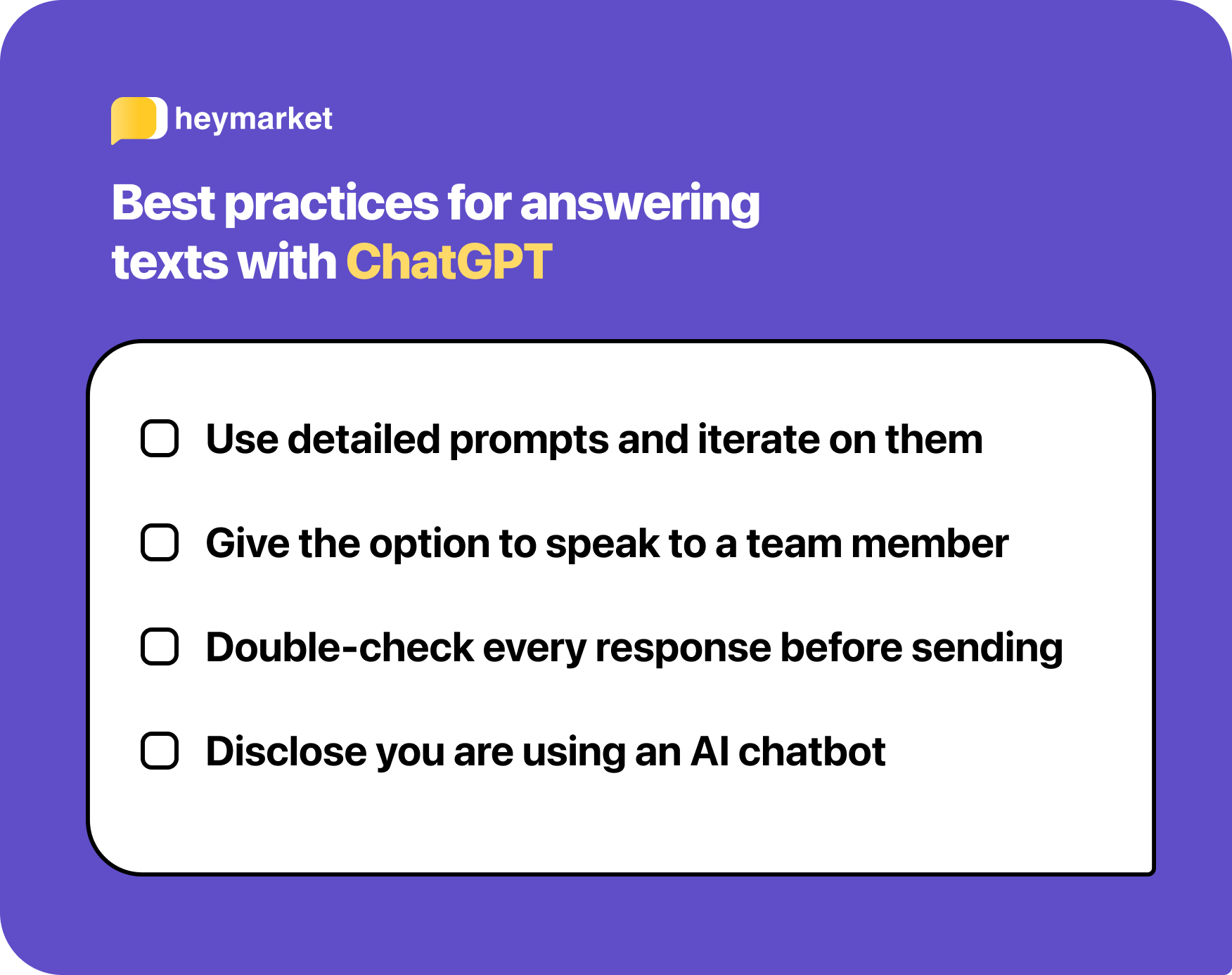 Tips for responding to texts with ChatGPT.
