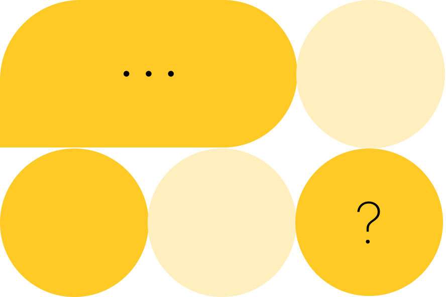 Illustration with yellow shapes.