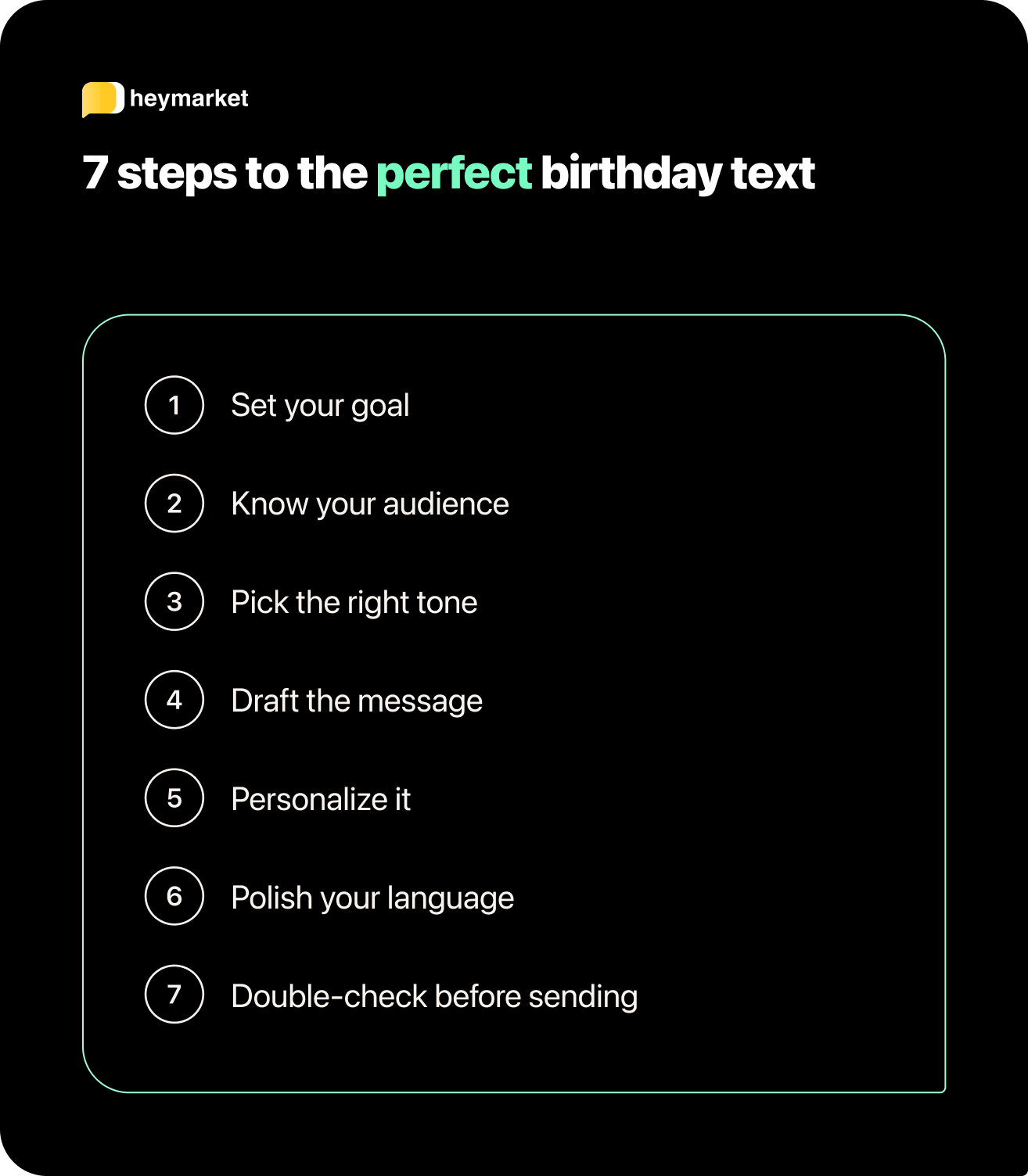 7 steps to the perfect birthday text