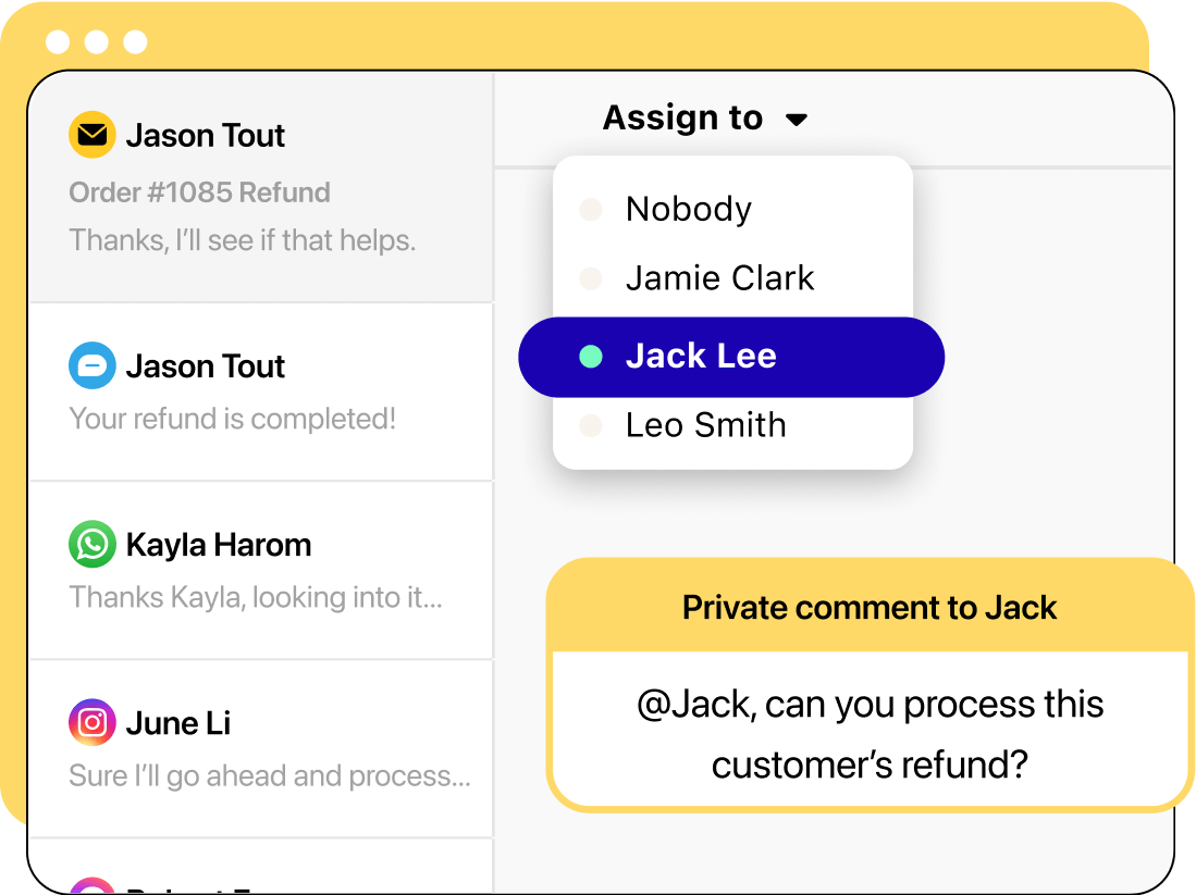 Centralizing communication with an inbox for text messaging and email.