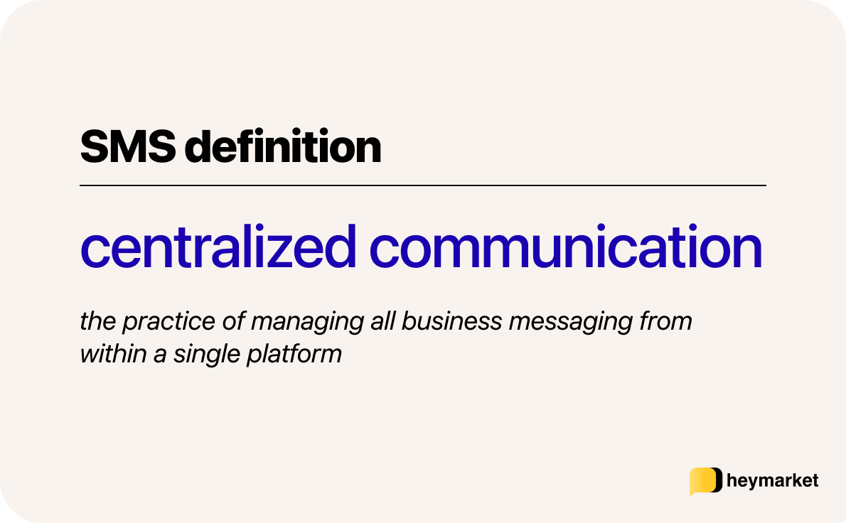The definition of centralized communication for businesses