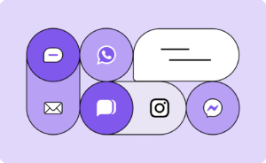 Illustrated omnichannel messaging hero image