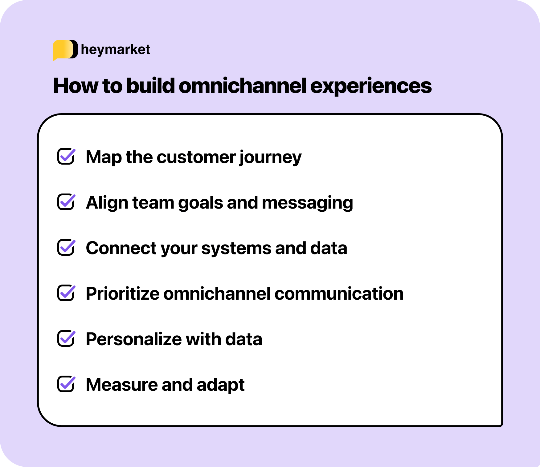 Listing all of the steps required to build an omnichannel experience strategy