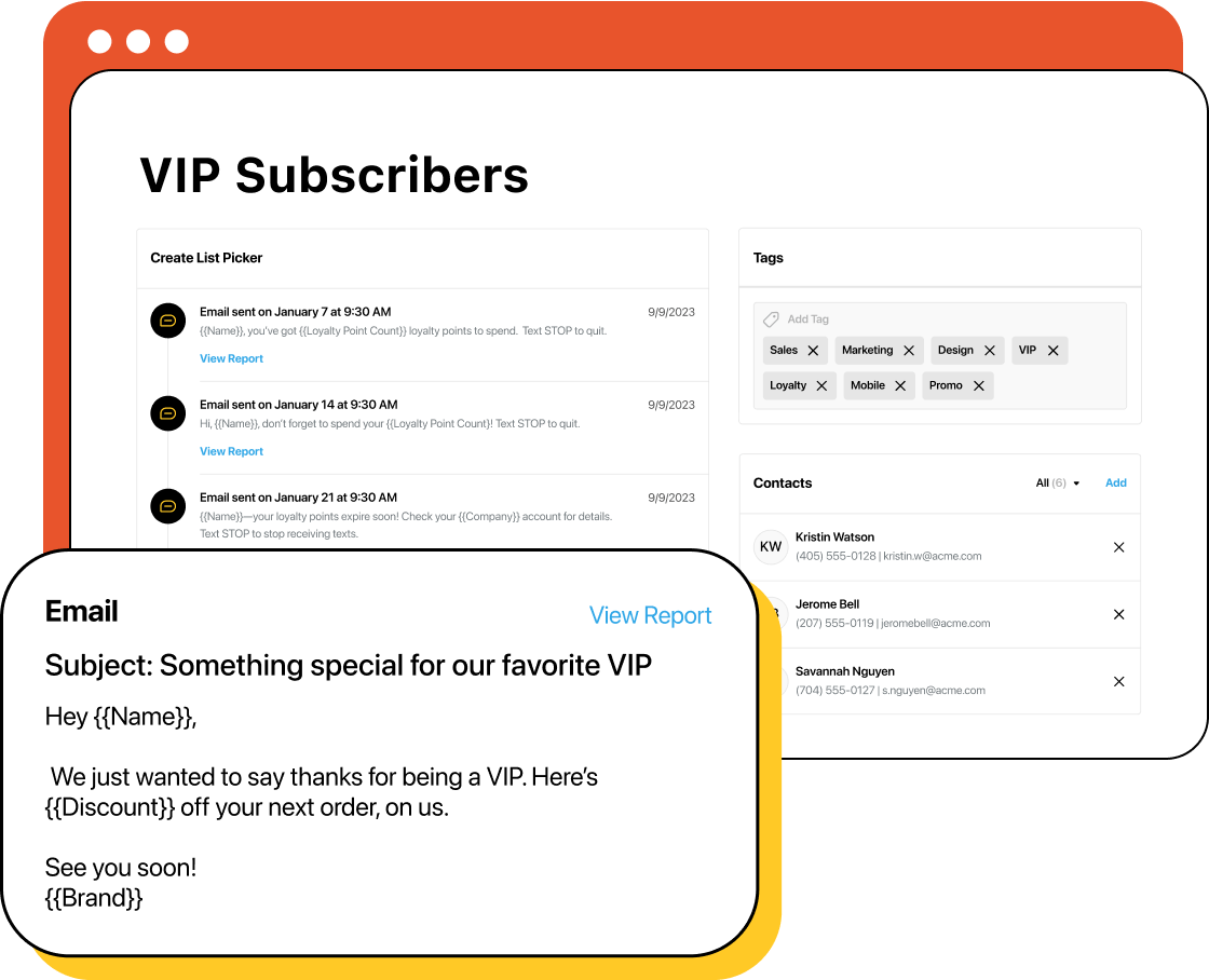 Segmenting lists and inserting custom fields into email drip campaigns