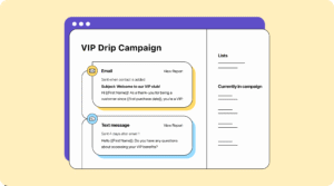 SMS and email campaigns built in Heymarket.