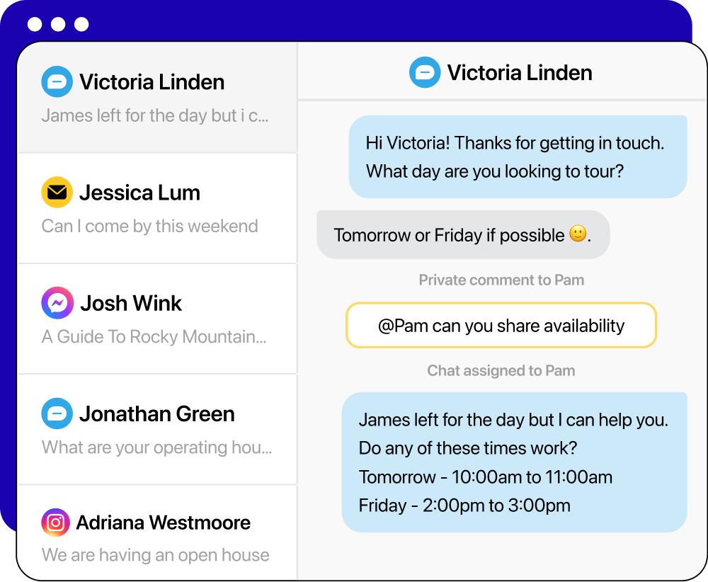 Illustration of Heymarket chat window with Aircall integration