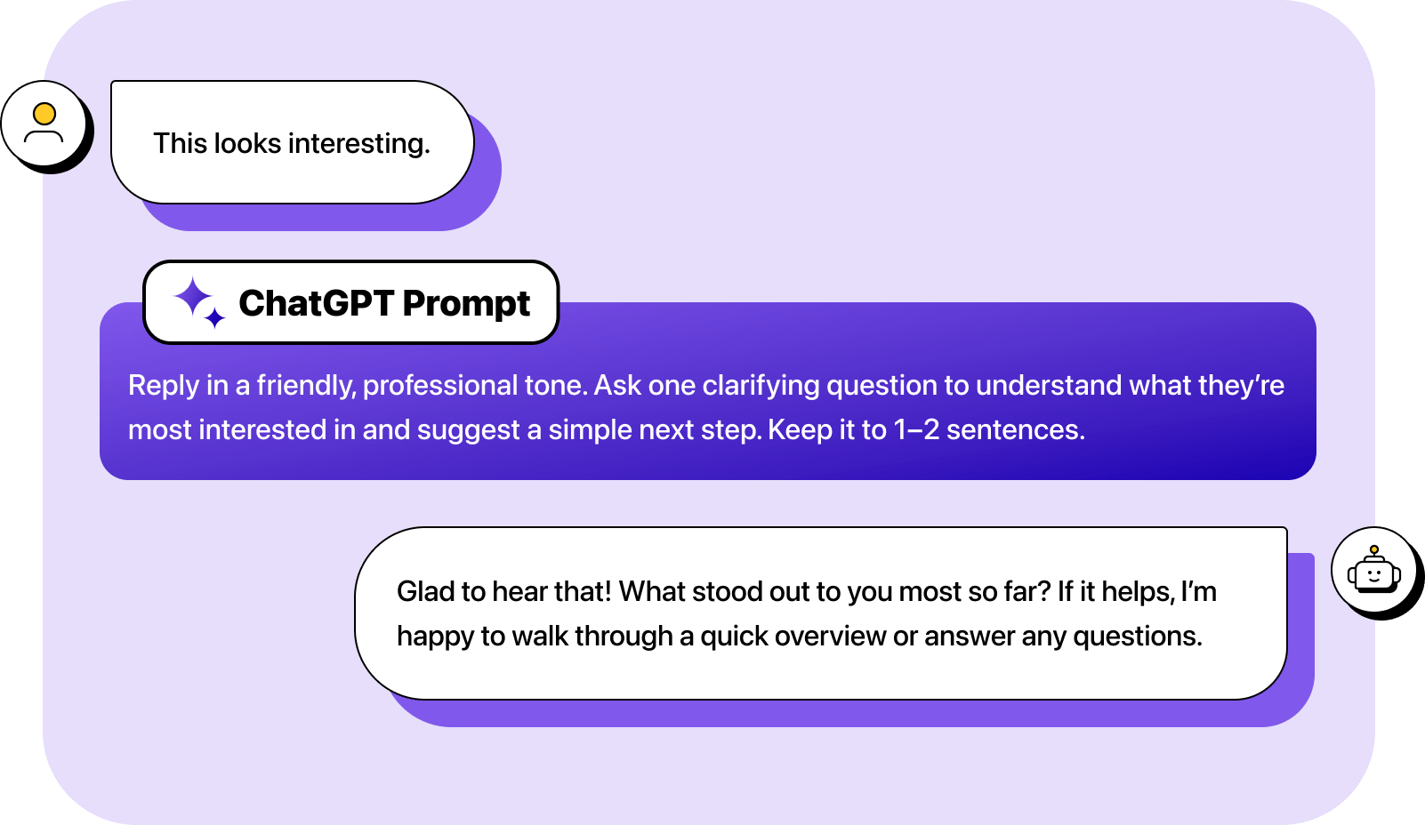 An example of using ChatGPT to generate an answer that includes a clarifying question to provide better response to the user