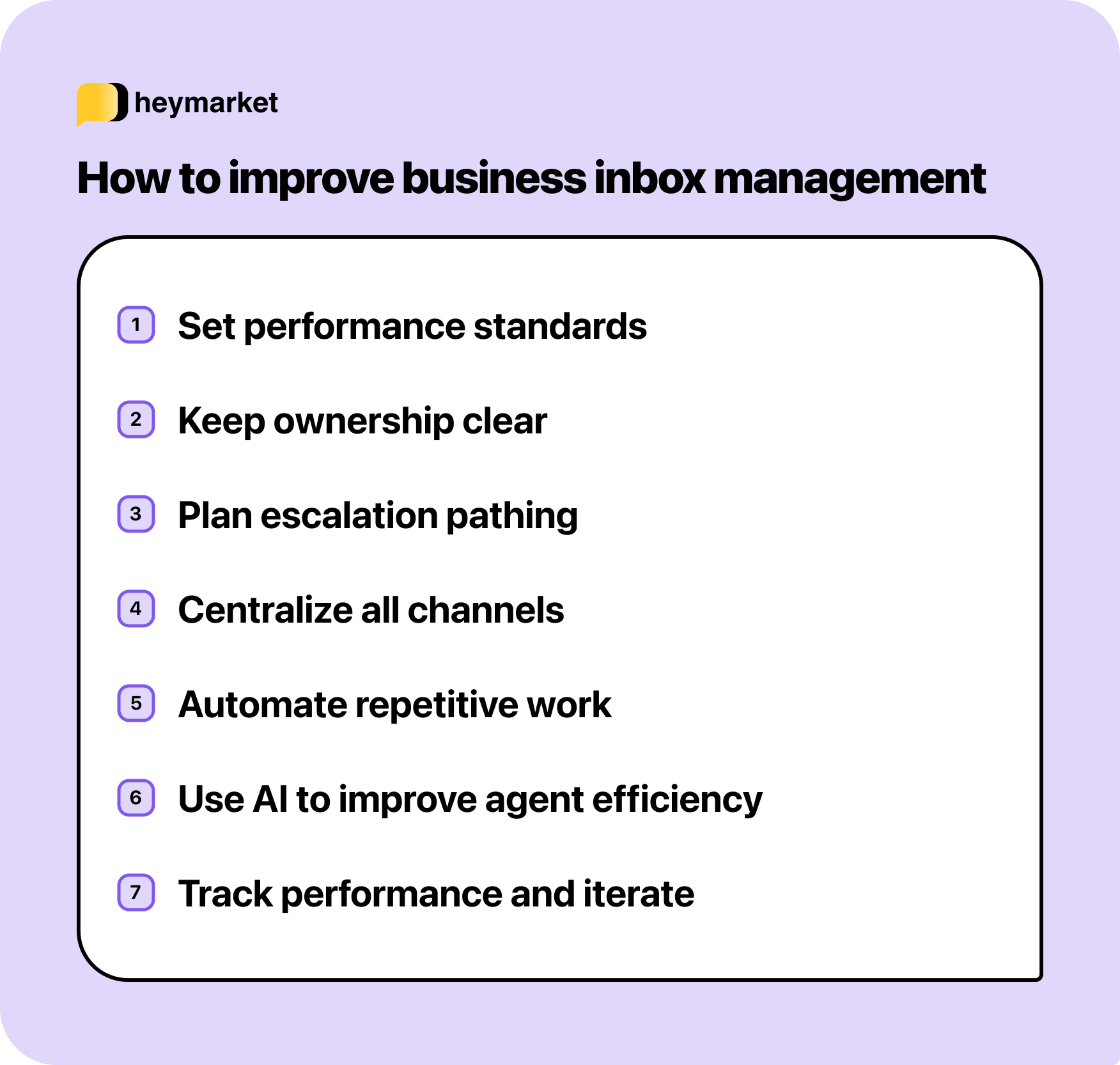 A list of strategies for improving inbox management across business teams