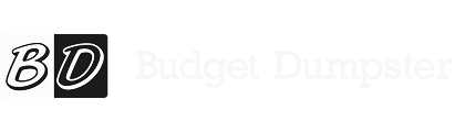 Budget Dumpster white logo