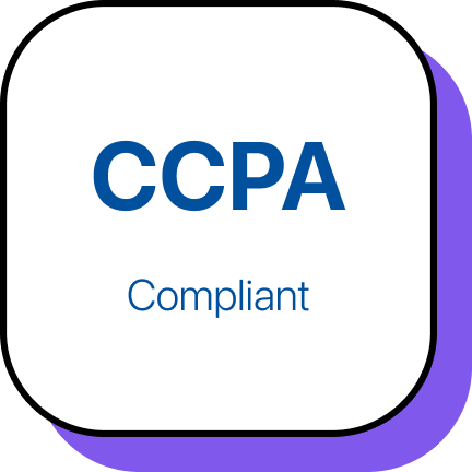 CCPA and CPRA compliant badge